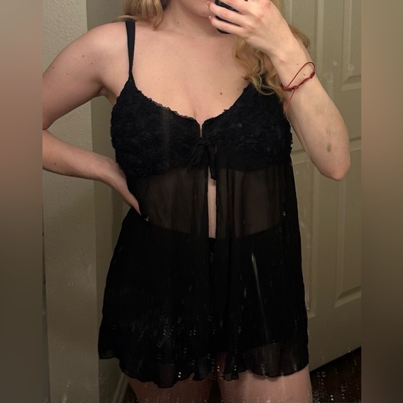 Navy and black lingerie top - Picture 4 of 4